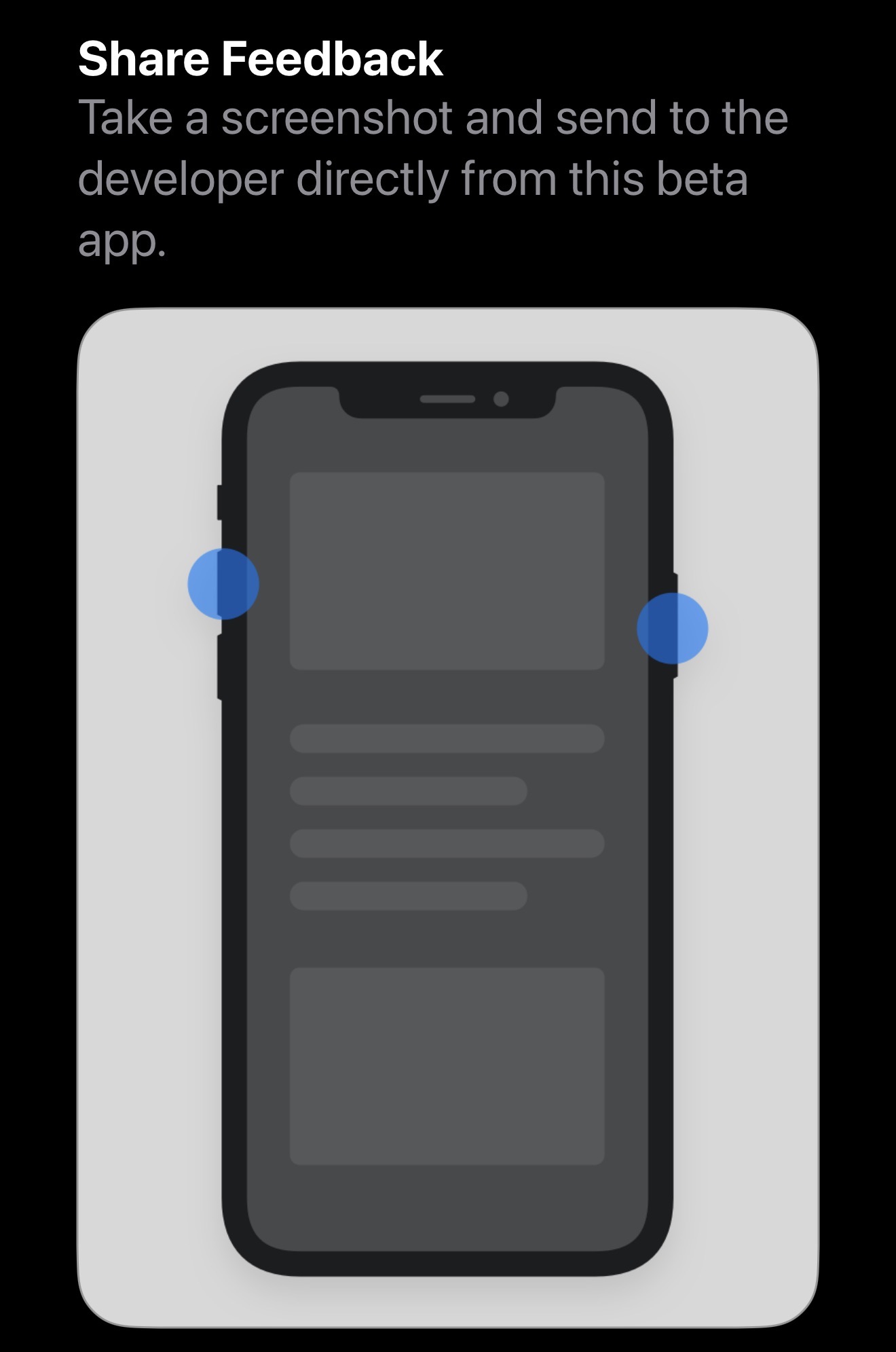 In-app Share Feedback shortcut illustration